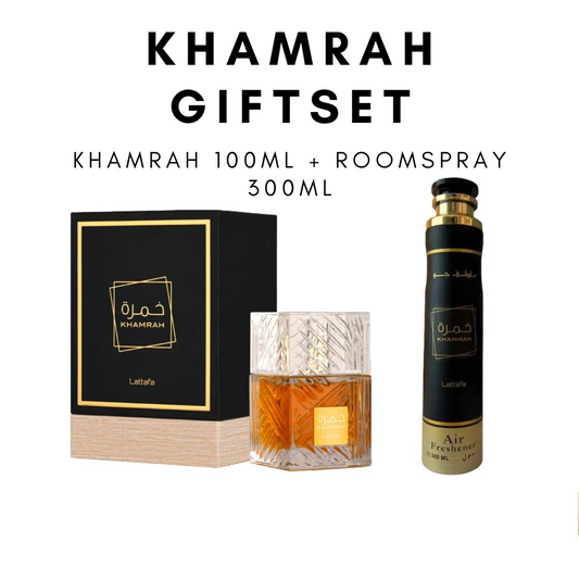 Khamrah Giftset - 100ML parfum + 300ML Roomspray